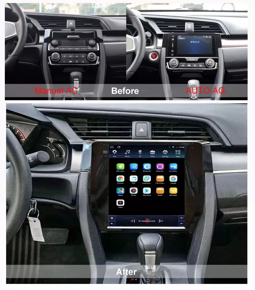 Màn hình Tesla xe Honda Civic 2016-2020