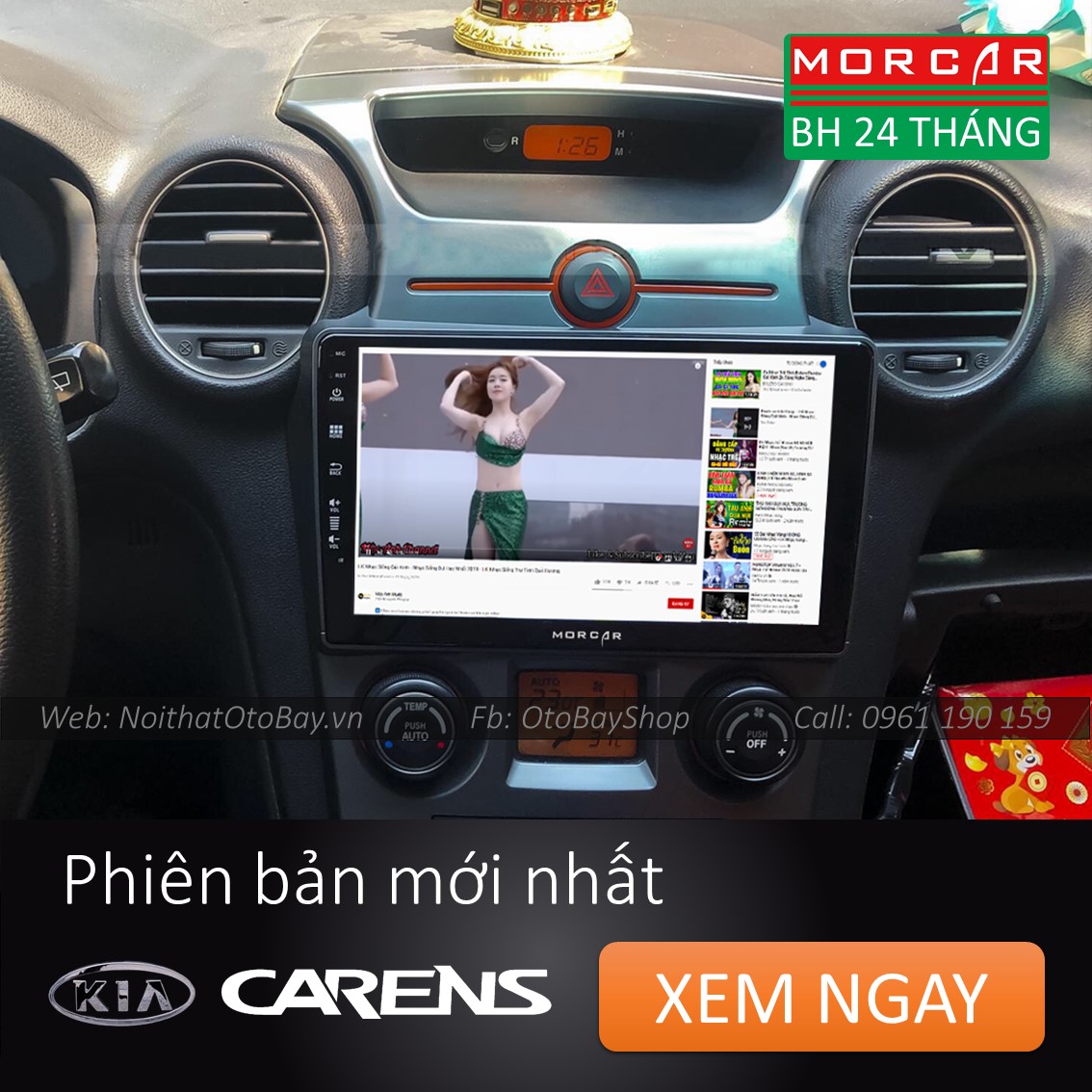 Màn hình android xe Kia Carens 2007-2011